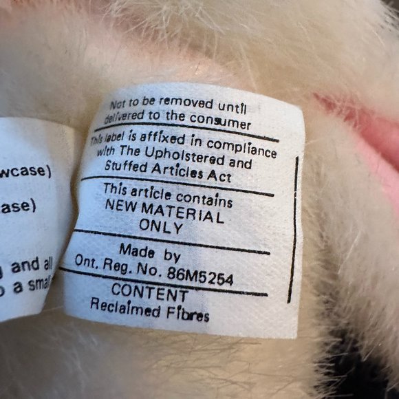 Rare VTG 1990 North American Bear Co. Inkie Dinkies Bunny Plush White Pink Bow - Picture 7 of 15